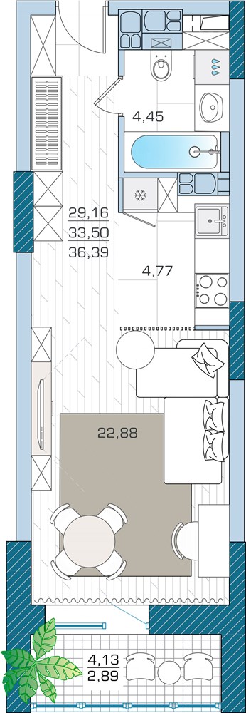 Квартира 2.15 в ЖК 